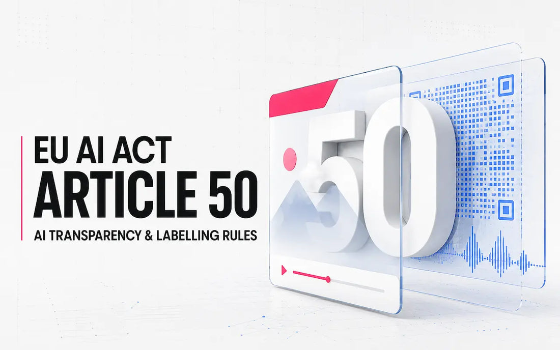 EU AI Act Article 50, focusing on transparency and AI-content labelling.