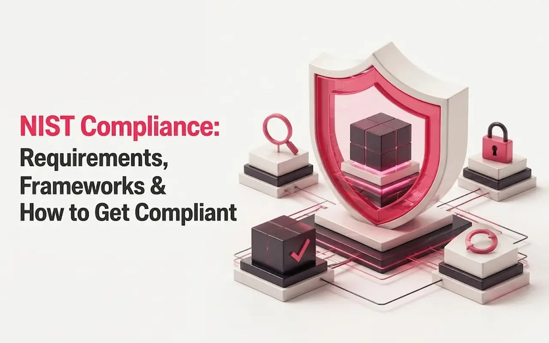 NIST compliance frameworks and security requirements graphic header.