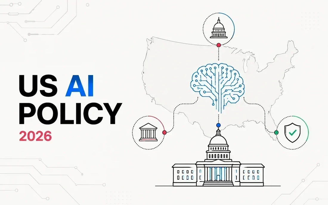 US AI regulation in 2026 showing federal oversight, state legislation and sector-specific artificial intelligence rules.