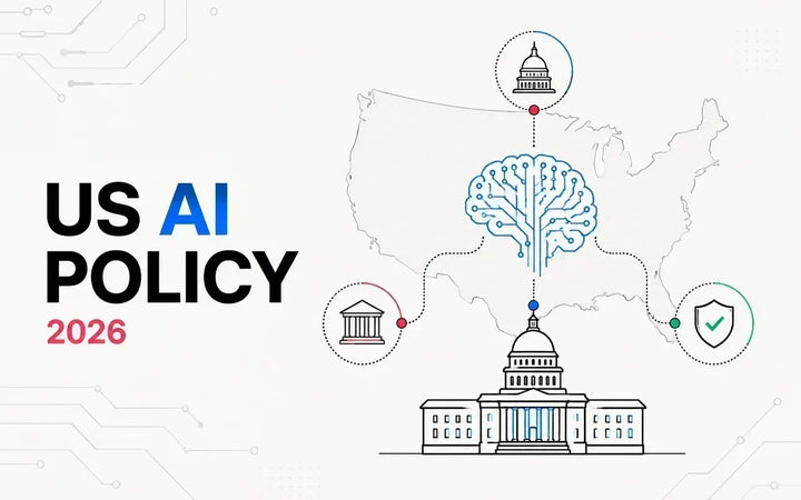 US AI regulation in 2026 showing federal oversight, state legislation and sector-specific artificial intelligence rules.