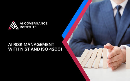 AI risk management training covering NIST and ISO 42001 frameworks, risk assessment, governance, compliance, and AI security practices.
